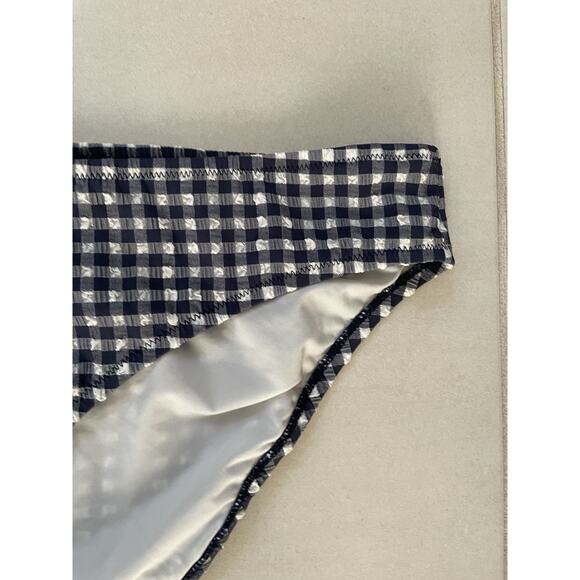 J. Crew Swim Bikini Bottom Multicolor Plaid Seersucker Swimwear - Picture 4 of 8